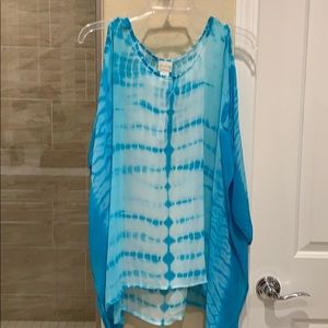 Cold shoulder poncho
